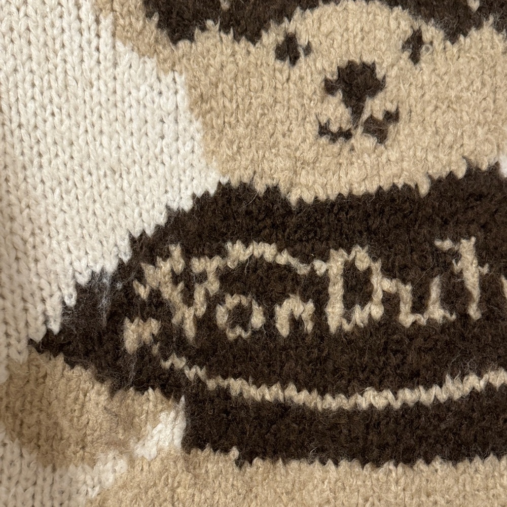 Von Dutch Cream and Brown Bear Crewneck Sweater - Picture 9 of 10